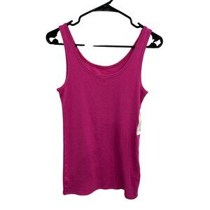 A New Day Womens Amaranth Pink Essential Soft Tank Top Size Large Timeless NWT